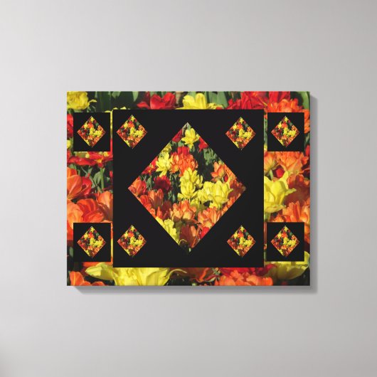 Abstracte Anjer Canvasprint (50,8 X 40,64 cm) Canvas Afdruk (Voorkant)
