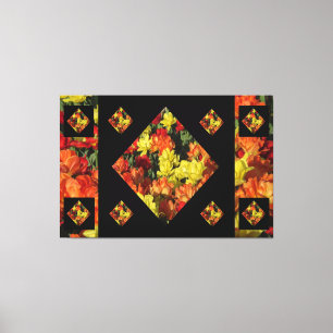 Abstracte Anjer Canvasprint (60 X 40) Canvas Afdruk