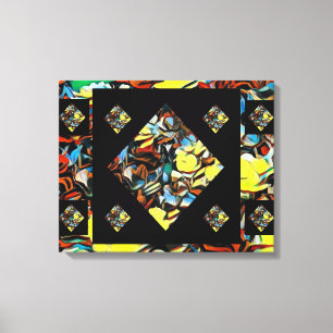 Abstracte anjers (dromen) - 20 x 16 canvas afdruk