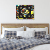 Abstracte anjers (dromen) - 20 x 16 canvas afdruk (Insitu (Slaapkamer))