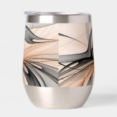 Abstracte Anthracite Gray Sienna Modern Fractal Ar (Rechts)