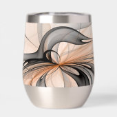 Abstracte Anthracite Gray Sienna Modern Fractal Ar (Achterkant)