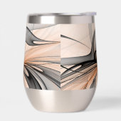 Abstracte Anthracite Gray Sienna Modern Fractal Ar (Links)