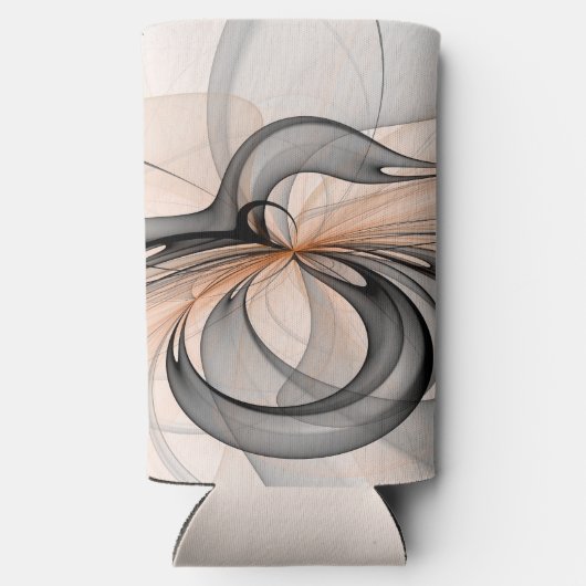 Abstracte Anthracite Gray Sienna Modern Fractal Ar (Achterkant)