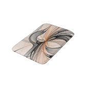 Abstracte Anthracite Gray Sienna Modern Fractal Ar Badmat (Gekanteld)