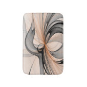 Abstracte Anthracite Gray Sienna Modern Fractal Ar Badmat (Voorkant Verticaal)