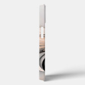 Abstracte Anthracite Gray Sienna Modern Fractal Ar Case-Mate iPhone Case (Achterkant / Rechts)