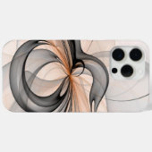 Abstracte Anthracite Gray Sienna Modern Fractal Ar Case-Mate iPhone Case (Achterkant (horizontaal))