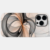 Abstracte Anthracite Gray Sienna Modern Fractal Ar Case-Mate iPhone Case (Achterkant (horizontaal))
