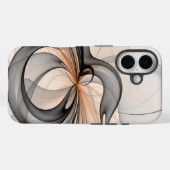 Abstracte Anthracite Gray Sienna Modern Fractal Ar Case-Mate iPhone Case (Achterkant (horizontaal))