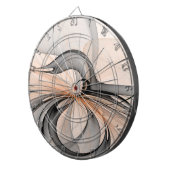 Abstracte Anthracite Gray Sienna Modern Fractal Ar Dartbord (Voorkant Rechts)