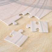 Abstracte Anthracite Gray Sienna Modern Fractal Ar Legpuzzel (Zijkant)