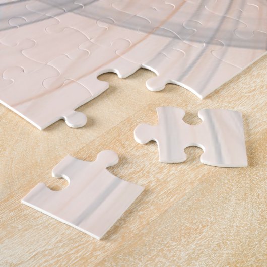 Abstracte Anthracite Gray Sienna Modern Fractal Ar Legpuzzel (Zijkant)