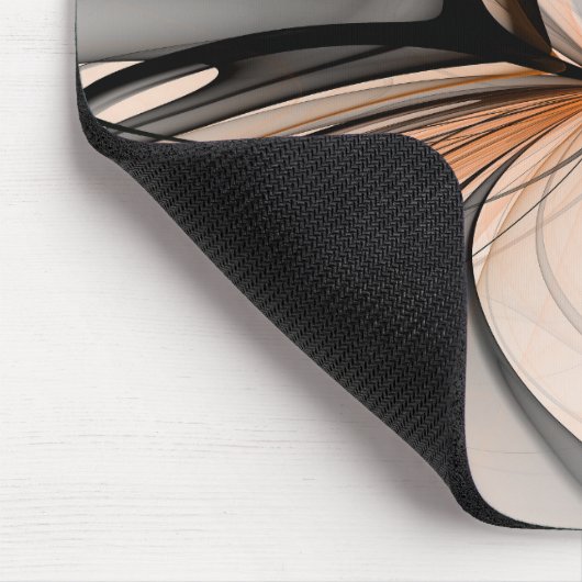 Abstracte Anthracite Gray Sienna Modern Fractal Ar Muismat (Hoek)