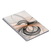 Abstracte Anthracite Gray Sienna Modern Fractal Ar Notitieboek (Rechterzijde)