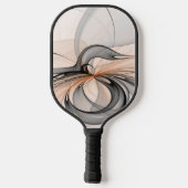 Abstracte Anthracite Gray Sienna Modern Fractal Ar Pickleball Paddle (Achterkant)