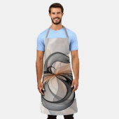 Abstracte Anthracite Gray Sienna Modern Fractal Ar Schort (Gedragen)