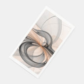 Abstracte Anthracite Gray Sienna Modern Fractal Ar Servet (Hoek)