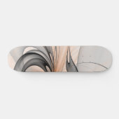Abstracte Anthracite Gray Sienna Modern Fractal Ar Skateboard (Horizontaal)