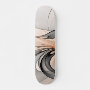 Abstracte Anthracite Gray Sienna Modern Fractal Ar Skateboard