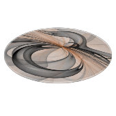 Abstracte Anthracite Gray Sienna Modern Fractal Ar Snijplank (Hoek)