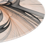 Abstracte Anthracite Gray Sienna Modern Fractal Ar Snijplank (Hoek)