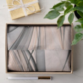 Abstracte Anthracite Gray Sienna Modern Fractal Ar Tissuepapier (Geschenk)