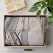 Abstracte Anthracite Gray Sienna Modern Fractal Ar Tissuepapier (Geschenk)