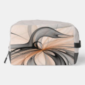 Abstracte Anthracite Gray Sienna Modern Fractal Ar Toilettasje (Achterkant)