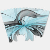 Abstracte antracite grijs blauwe, moderne fractale bedankdoosjes (Ongevouwen)