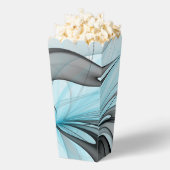 Abstracte antracite grijs blauwe, moderne fractale bedankdoosjes (Popped)