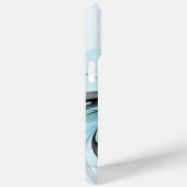 Abstracte antracite grijs blauwe, moderne fractale Case-Mate iPhone case (Achterkant / Rechts)