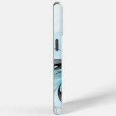 Abstracte antracite grijs blauwe, moderne fractale Case-Mate iPhone case (Achterkant / Rechts)