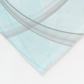 Abstracte antracite grijs blauwe, moderne fractale fleece deken (Hoek)