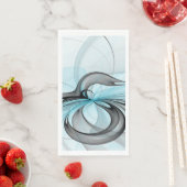 Abstracte antracite grijs blauwe, moderne fractale servet (Insitu)