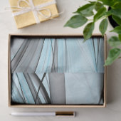 Abstracte antracite grijs blauwe, moderne fractale tissuepapier (Geschenk)