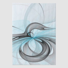 Abstracte antracite grijs blauwe, moderne fractale tissuepapier