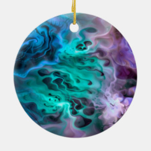 Abstracte Apophysis Fractal I + jouw tekst Keramisch Ornament