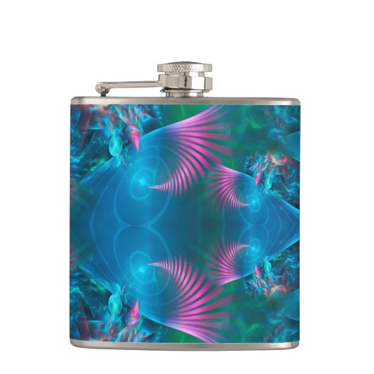 Abstracte Apophysis Fractal III Heupfles (Voorkant)