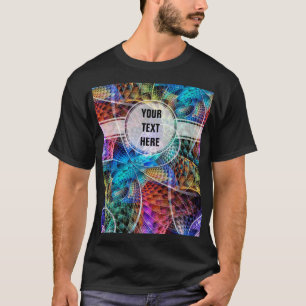 Abstracte Apophysis Fractal X + jouw tekst T-shirt