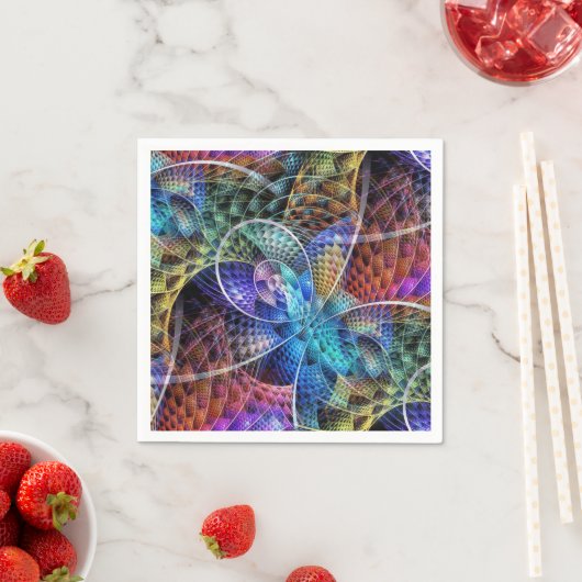 Abstracte Apophysis Fractal X Servetten (Insitu)