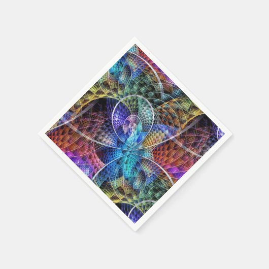 Abstracte Apophysis Fractal X Servetten (Hoek)