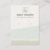 ABSTRACTE AQUA CERAMIC WAVES EARING DISPLAY LOGO VISITEKAARTJE (Voorkant)