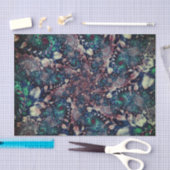 Abstracte Aqua Fractal 36 Achtergrond Tissuepapier (Craft)