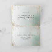 Abstracte Aqua Ombre Fade met Frosted Gold Glitter (Binnen)