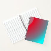 Abstracte Aqua & Rode Waterverf Verloop Holo Notitieboek (Binnen)