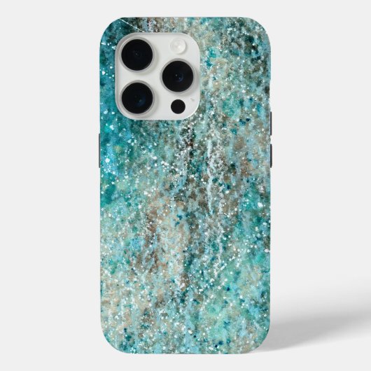 Abstracte Aqua Waterverf bloeien Case-Mate iPhone Case (Achterkant)