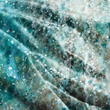 Abstracte Aqua Waterverf Flourish 60 "x80"