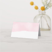 Abstracte aquarel Blush roze plaats kaart (Achterkant)