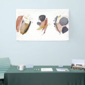 Abstracte aquarel elementen spandoek (Beurs)